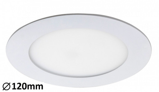 Spot LED Lois 5569-RAB, rotund, 6W, 350lm, lumina neutra, IP20, alb mat+crom, Rabalux