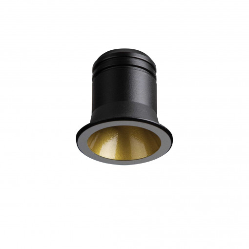 Spot LED VIRUS, negru, auriu, 3W, 210 lumeni, lumina calda (3000K), 244853, Ideal Lux