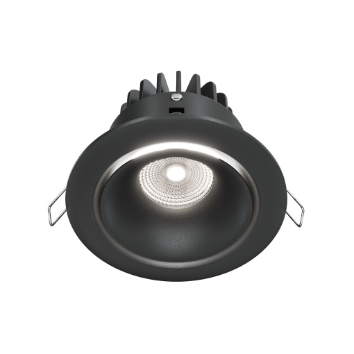 Spot LED Yin DL031-L12W4K-D-B, incastrat, dimabil, 12W, 820lm, lumina neutra, IP20, negru, Maytoni