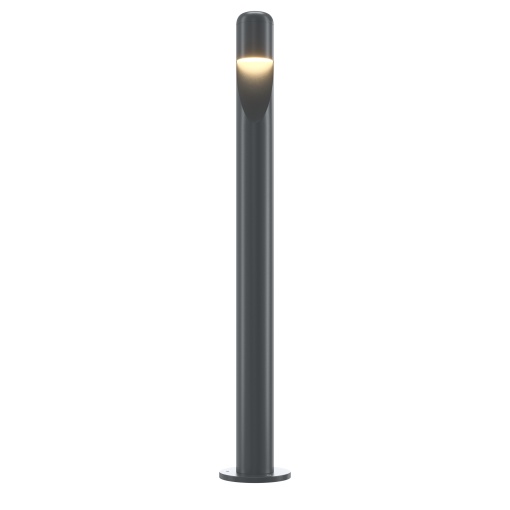 Stalp pentru exterior LED Hagen O423FL-L5GF, 5W, 200lm, lumina calda, IP65, grafit, Maytoni