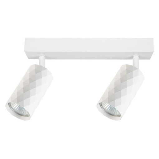 Aplica de perete Glamour, 2xGU10, alb, design triunghiular, Masterled