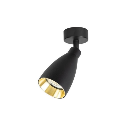 Aplica de perete Helis 1xGU10, neagra mata/aurie, Masterled