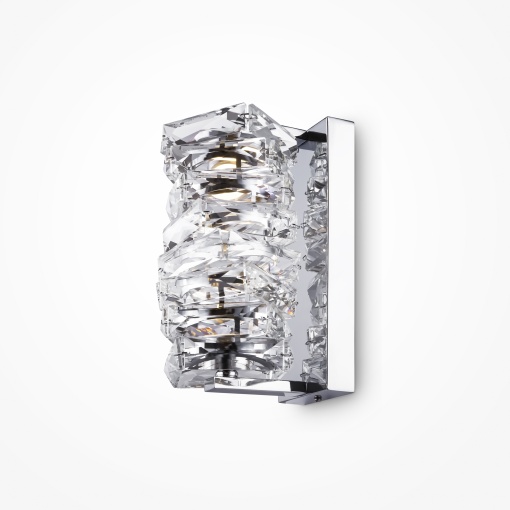 Aplica LED Coil MOD124WL-L6CH3K, 6W, 300lm, lumina calda, IP20, crom+transparenta, Maytoni