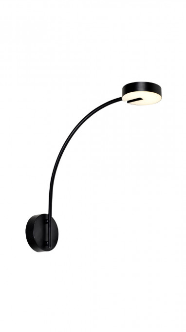 Aplica LED DRIFTER AP1, metal, acril, negru mat, 1 bec, 8.4W, 546 lm, lumina calda (3000K), 141005, Klausen