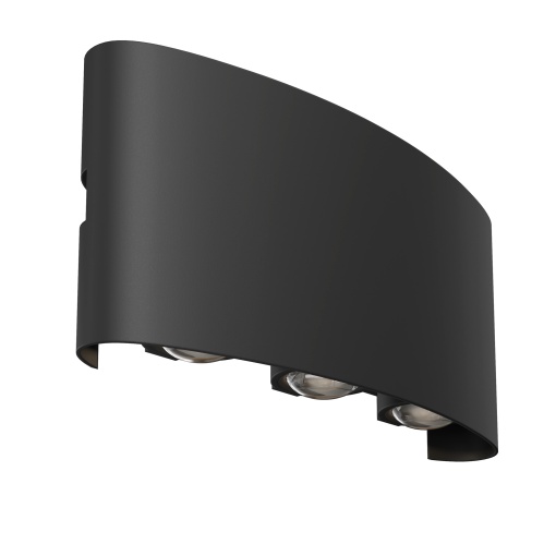 Aplica pentru exterior LED Strato O417WL-L6B3K, 6W, 594lm, lumina calda, IP54, neagra, Maytoni