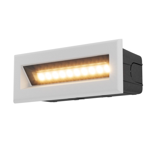 Aplica pentru scari LED Bosca O045SL-L5W3K, 5W, 400lm, lumina calda, IP65, alba, Maytoni