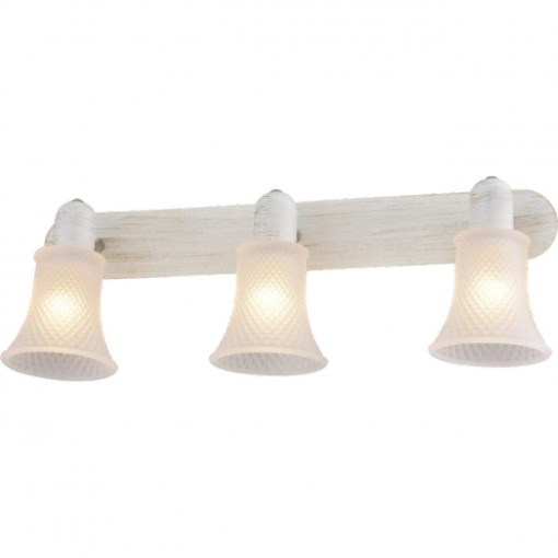 Aplica Snow, 3 becuri, dulie E14, alba, aurie, metal, sticla, Klausen [1]- savelectro.ro