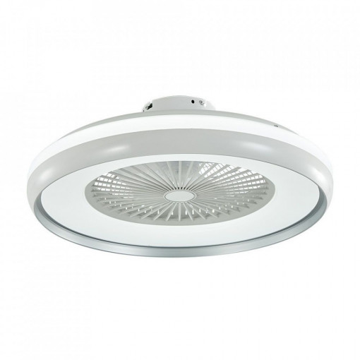 Candelabru LED VT-7935, cu ventilator, telecomanda, 45W, 3000lm, lumina rece, neutra, calda, gri, IP20, V-TAC