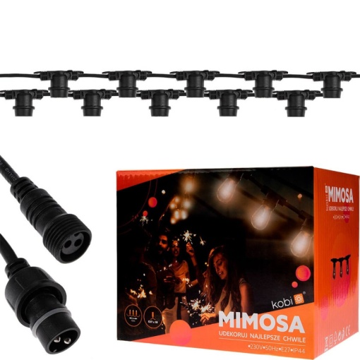Ghirlanda luminoasa Mimosa, 10 becuri, 10 metri, dulie E27, protectie IP44