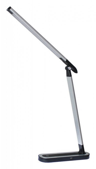 Lampa de birou LED Misha, port USB, 7W(35W), 400lm lumina neutra(4000k) dimabila, negru-argintiu, Rabalux