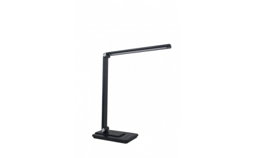 Lampa de birou LED Optonica, 8W, lumina calda/neutra/rece (3000-6000 K), neagra, USB, reincarcabila, dimabila