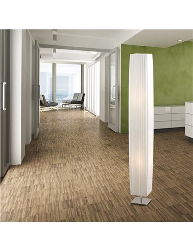 Lampadar alb plisat, 2 becuri, dulie E27, Globo 24662