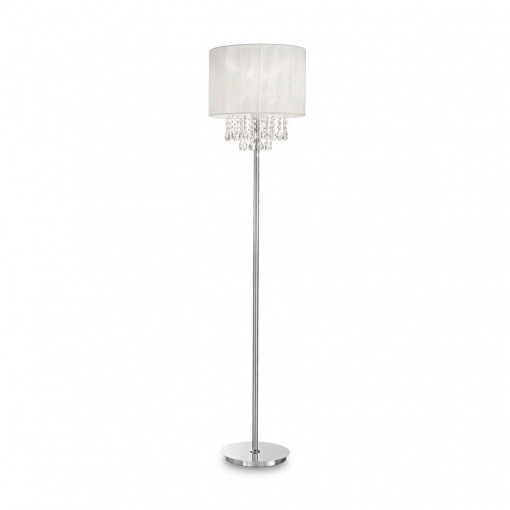 Lampadar OPERA PT1, metal, cristale, alb, 1 bec, dulie E27, 068275, Ideal Lux