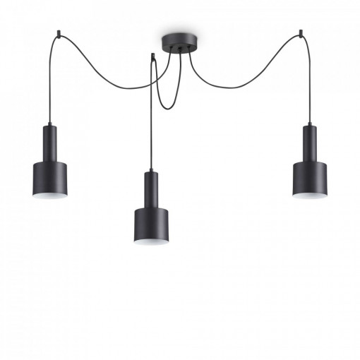 Lustra Holly 231594, 3xE27, neagra, IP20, Ideal Lux