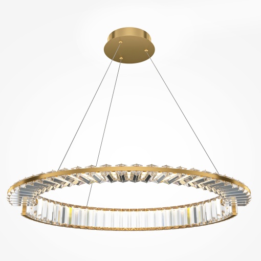 Lustra LED Krone P097PL-L36G4K, 36W, 2400lm, lumina neutra, IP20, aurie+transparenta, Maytoni