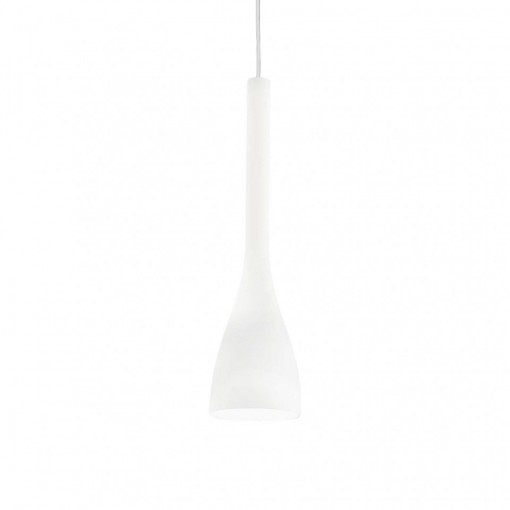 Pendul FLUT SP1 SMALL, sticla, alb, 1 bec, dulie E27, 035697, Ideal Lux