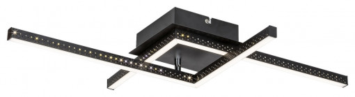 Plafoniera LED Casimir 5267, 23W, 1250lm, lumina neutra, IP20, neagra, Rabalux