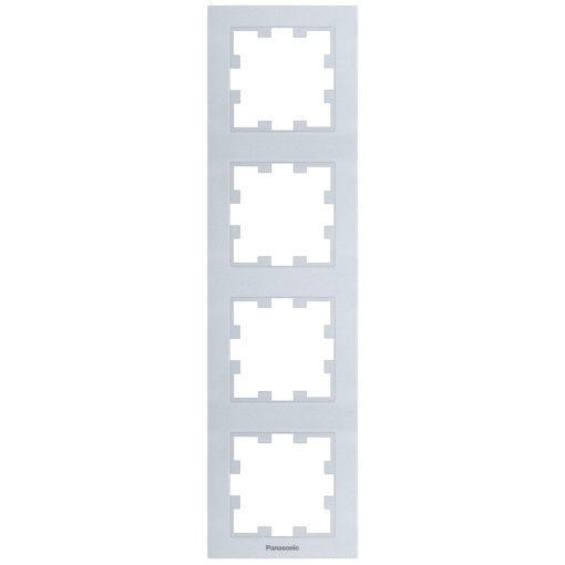 Rama 4 module verticala, IP20, Argintiu, Panasonic Karre Plus 55 [1]- savelectro.ro