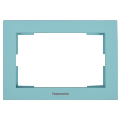 Rama priza dubla, IP20, Turcoaz, Panasonic Karre Plus 55 Soft Touch