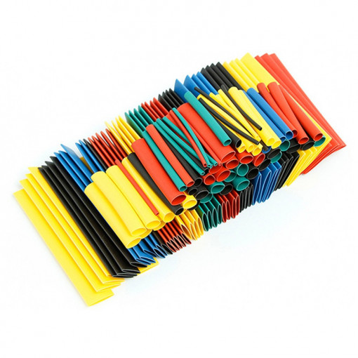 Set 328 piese tuburi contractbile diferite culori si marimi, Rebel Tools
