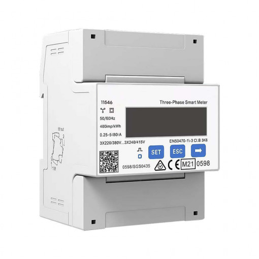 Smart meter trifazic, 3x230/400V, 5(80)A, RS485, MID, DTSU666 Chint/V-TAC