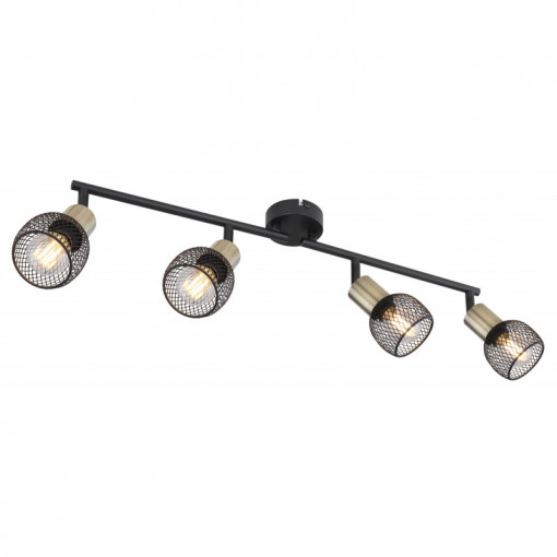 Spot Fiastra 54028-4, 4xE14, negru+bronz, IP20, Globo Lighting