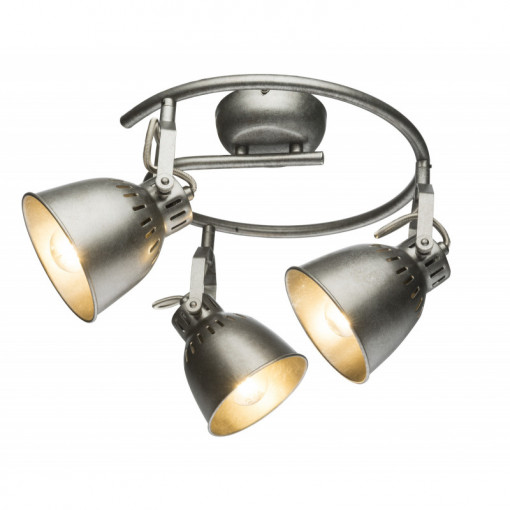 Spot Hernan 54651-3, orientabil, 3xE14, argintiu, IP20, Globo Lighting