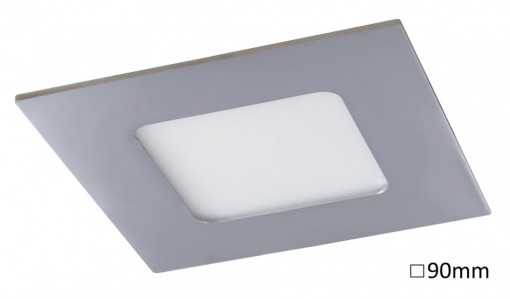 Spot LED Lois 5586-RAB, patrat, 3W, 170lm, lumina neutra, IP20, crom, Rabalux