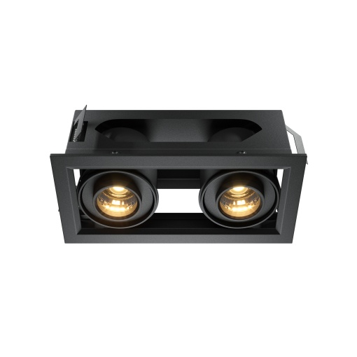 Spot LED Metal DL093-02-10W3K-B, incastrat, 20W, 1300lm, lumina calda, IP20, negru, Maytoni