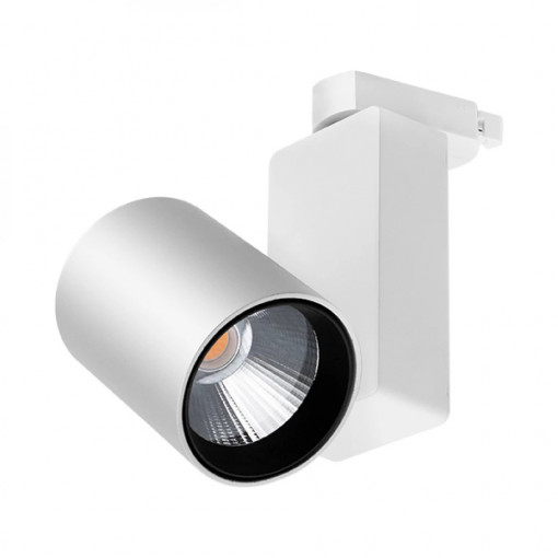 Spot LED pe sina, 30W, lumina calda(4000 K), 2600 lm, alb, Braytron Plus