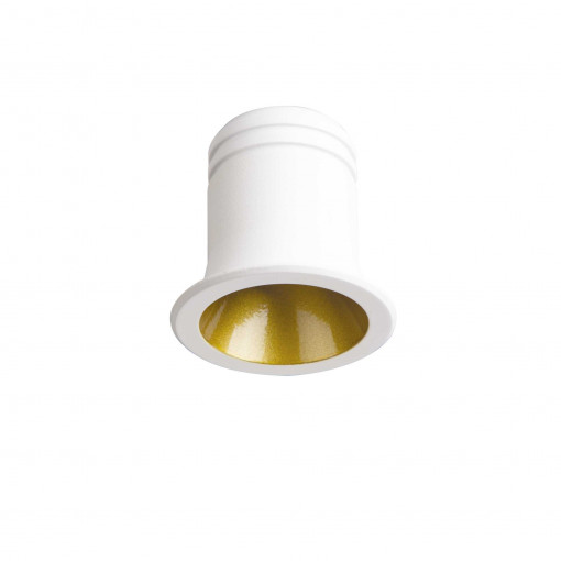 Spot LED Virus 244822, 3W, 210lm, lumina calda, IP20, alb+auriu, Ideal Lux