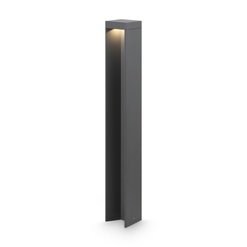 Stalp pentru exterior LED Essen O596FL-L9GR4K1, 9W, 450lm, lumina neutra, IP54, gri, Maytoni