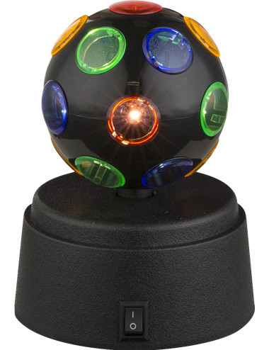 Veioza LED Disco 28017, RGB, cu intrerupator, 0.06W, multicolora+neagra, IP20, Globo