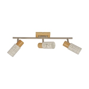 Klausen Stoc, Aplica Aldo KL9112, 3xE14, lemn natur si alb, stil clasic, IP20 - savelectro.ro