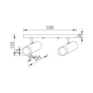 Aplica BR-BV04-00022, 2xGU10, neagra+aurie, IP20, Braytron [4]- savelectro.ro