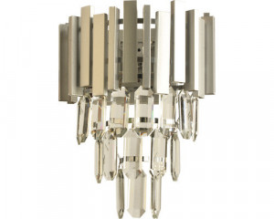 Corpuri de iluminat, Aplica Discret KL101048, 2xE14, argintie+transparenta, IP20, Klausen - savelectro.ro
