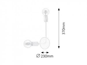 Aplica Lanny, metal, negru, 2 becuri, dulie E27, 2102, Rabalux [3]- savelectro.ro