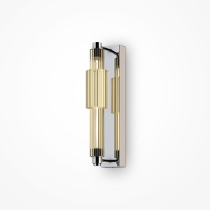 Aplica LED Verticale MOD308WL-L9CG3K, 8W, 800lm, lumina calda, IP20, crom+cognac, Maytoni [1]- savelectro.ro