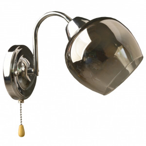 Corpuri de Iluminat Interior, Aplica Leno KL101043, 1xE27, cu intrerupator, argintie+fumurie, IP20, Klausen - savelectro.ro