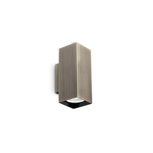 Aplice, Aplica Look patrata D60 H150, 2xGU10, IP20, brun, Ideal Lux - savelectro.ro