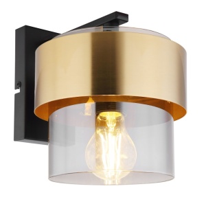 Aplice, Aplica Milley, 1xE27, IP20, negru/auriu, Globo Lighting - savelectro.ro