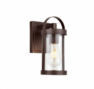 Corpuri de iluminat, Aplica pentru exterior Blaze, 1 bec, dulie E27, cafeniu, sticla, Klausen - savelectro.ro