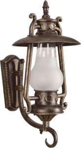 Corpuri de iluminat, Aplica pentru exterior Petrol, 1 bec, dulie E27, bronz, metal, sticla, Klausen - savelectro.ro