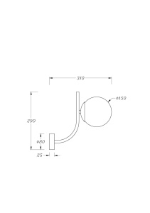 Aplica Rendez-Vous MOD109WL-01BS, 1xE14, arama+alb, IP20, Maytoni [4]- savelectro.ro