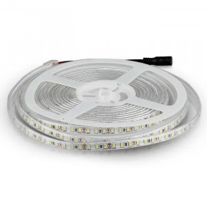 Benzi LED 12V, Banda led SMD 3528 V-TAC, lumina calda(3000K), 8W/m, 800lm/m, 120 leduri/m, 12V, IP65 - savelectro.ro