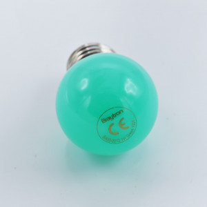 Bec led 1W (10W) verde, E27, 70lm, lumina verde, opal, Braytron