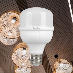 Bec led 20W(125W) Braytron, T80, E27, 1760 lm, lumina calda(3000K), clasa energetica E [2]- savelectro.ro