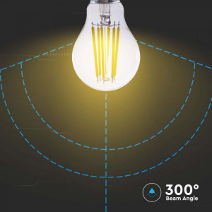 Bec led 4W(60W) V-TAC, A60, E27, 840 lm, lumina calda(3000 K), clasa energetica A [6]- savelectro.ro