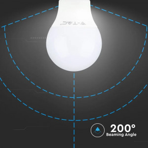 Bec LED 9W(60W) V-TAC, E14, cip Samsung, 806 lm, lumina calda (3000 K), clasa energetica F [8]- savelectro.ro