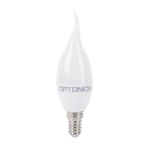 Bec led flacara 5.5W (41W), E14, C37, 450lm, lumina neutra(4500K), opal, Optonica [1]- savelectro.ro